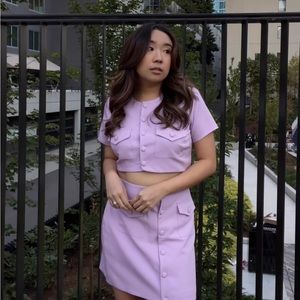 SONG OF STYLE Purple Crop Top